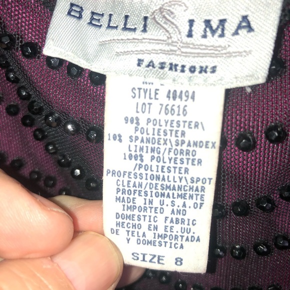 Vintage Size 8 Bellissima Fashions pink sheath dress with black sheer fabric - Picture 11 of 12